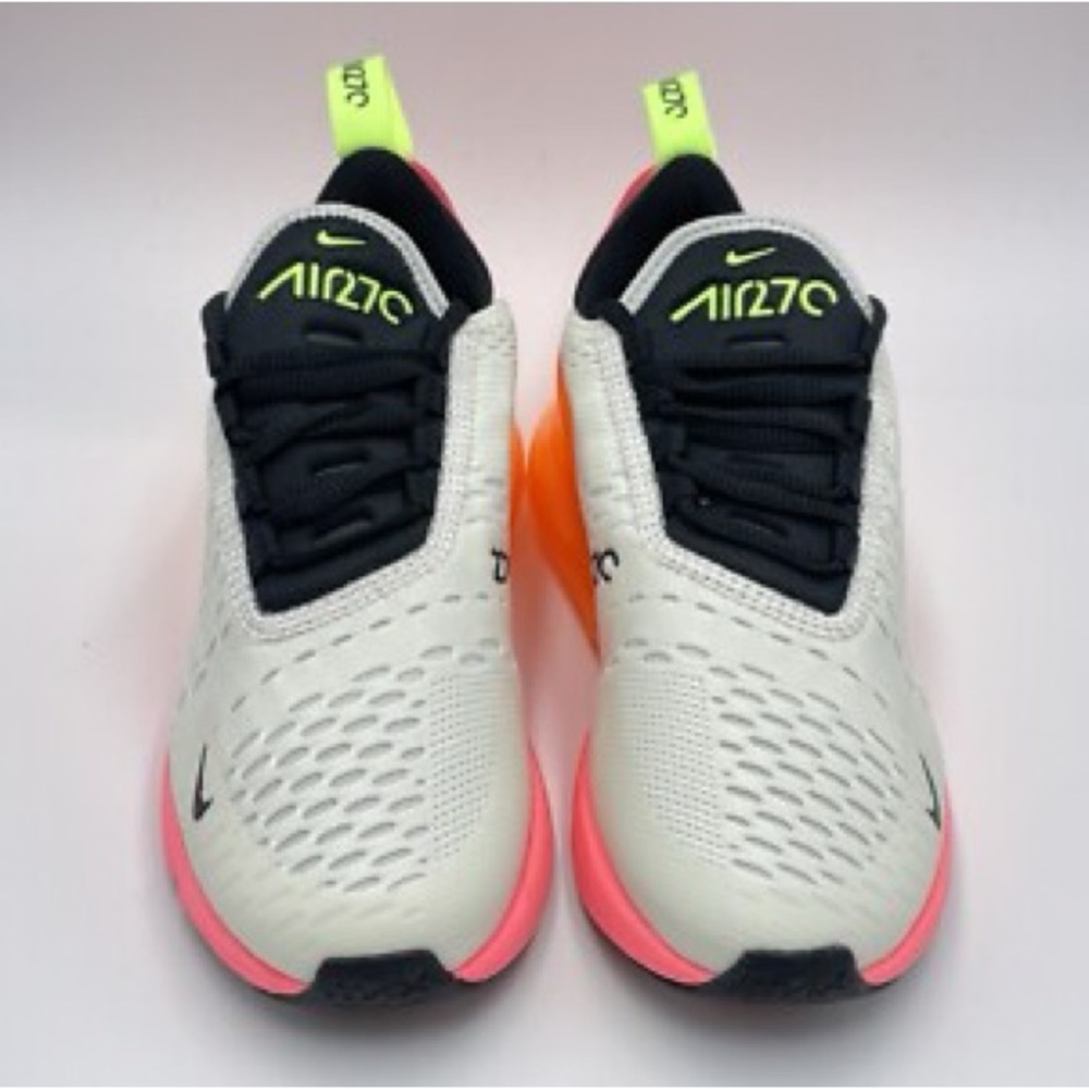 Nike Air Max 270 React Cream and Pink Sneakers